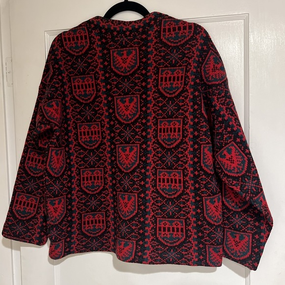 100% Wool SKI SWEATER Mens M Vintage Peter Geiger Electric Grandpa VINTAGE 1960s - Picture 3 of 5